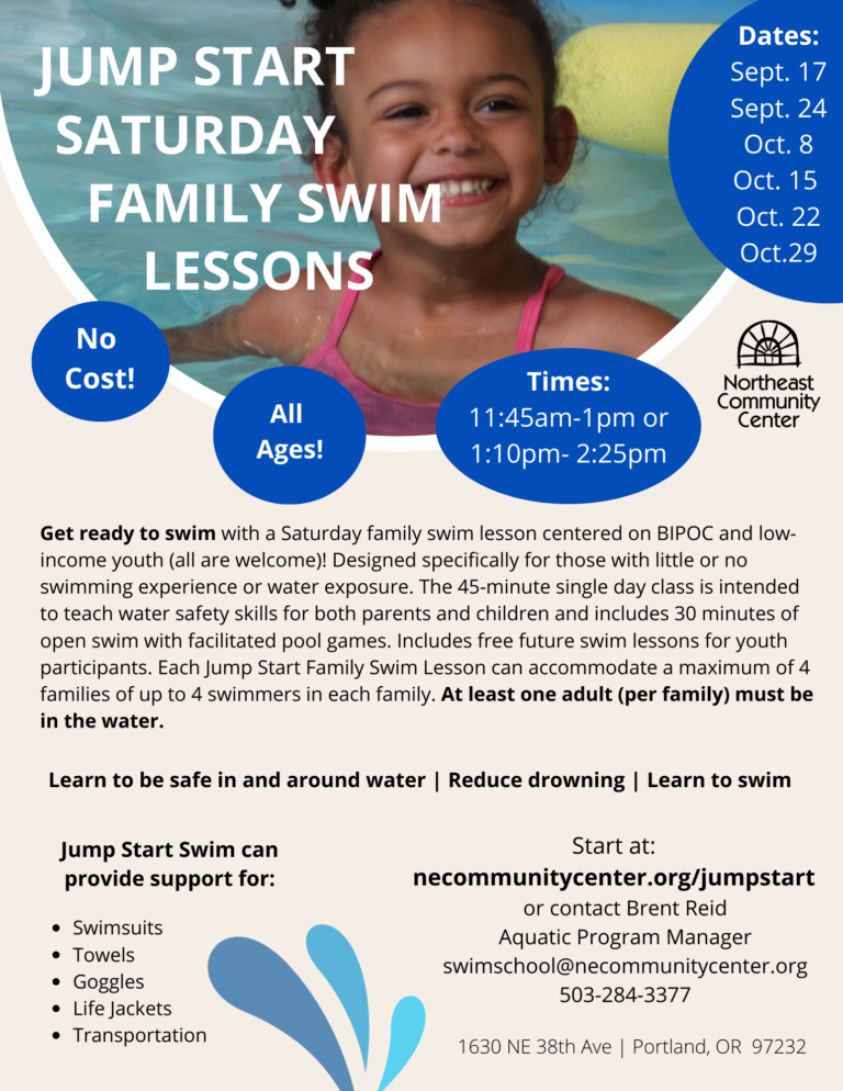 Jump Start Youth Swim Program - Northeast Community Center