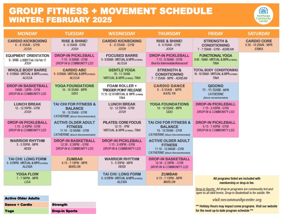 Feb 2025 Fitness Schedule_for web