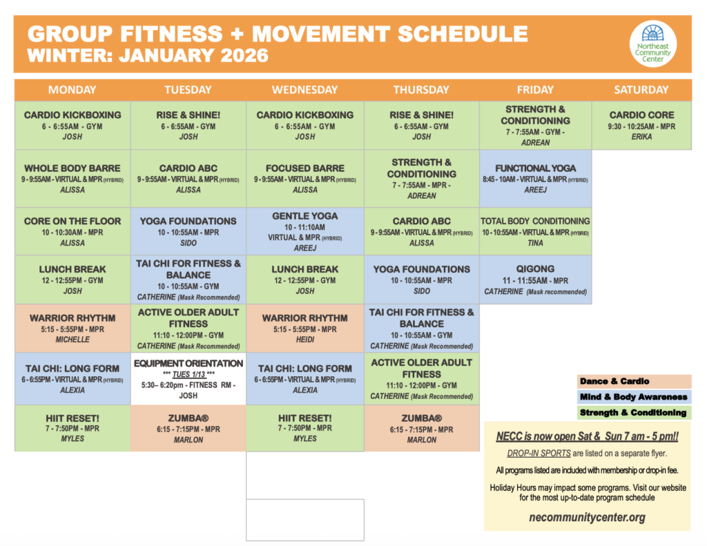 January F&M Schedule 2026