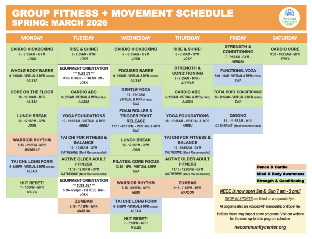 March F&M Schedule - 2026